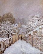 Alfred Sisley Sonw at Louveciennes painting